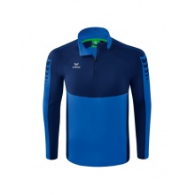 Erima Sport Long Sleeve Six Wings Training Top (100% Polyester, Stand-up Collar, 1/2 Zip) Royal Blue/Navy Blue Boys